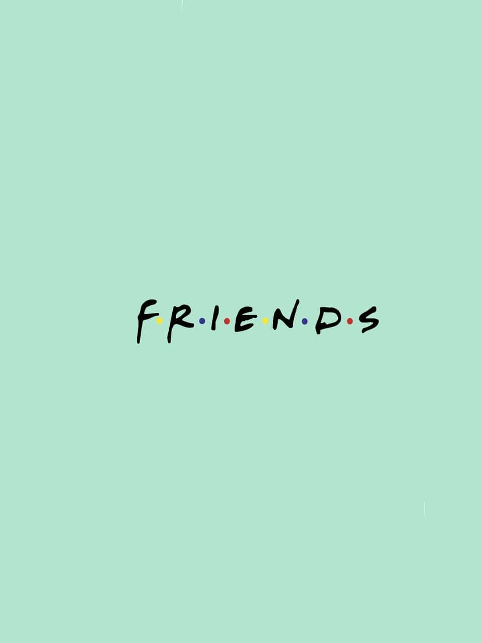 Пастельно-зеленый фон шрифт Friends Шпалери