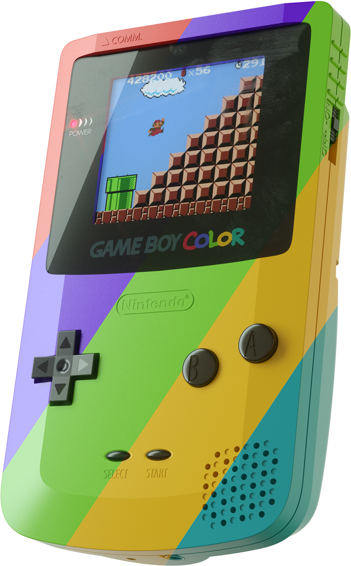Кольоровий Game Boy Color з Маріо Шпалери