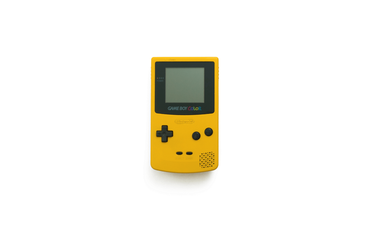 Жовта ігрова консоль Game Boy Color Шпалери