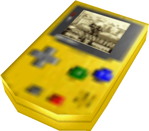 Жовтий класичний Gameboy з розмитим фоном Шпалери