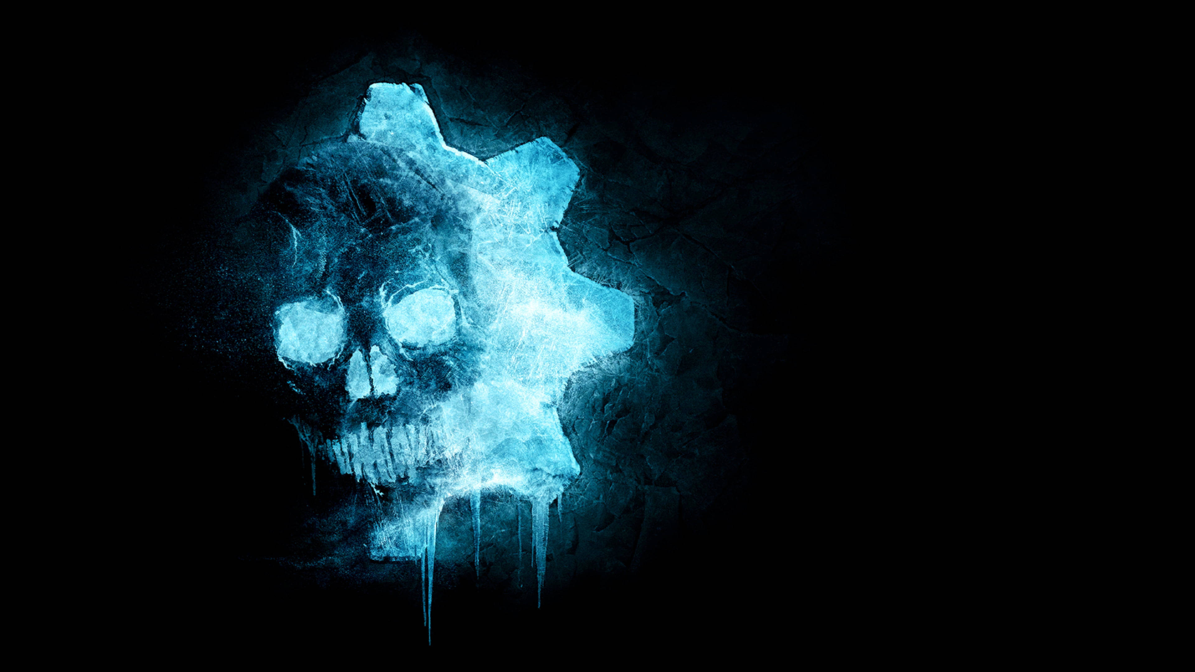 Gears 5 4K Синій Череп Шпалери