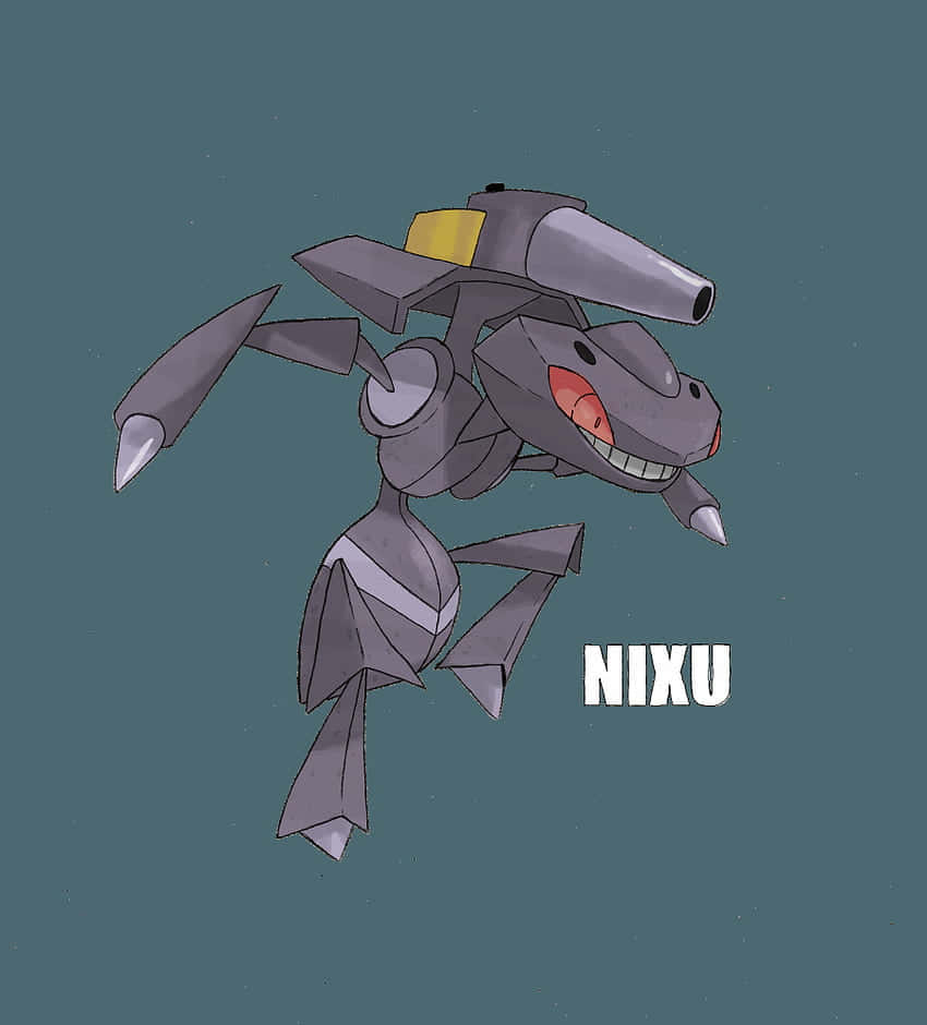 Genesect покемон на блідо-блакитному фоні Шпалери