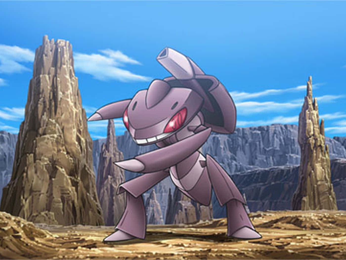 Genesect Pokemon на пересіченій місцевості Шпалери
