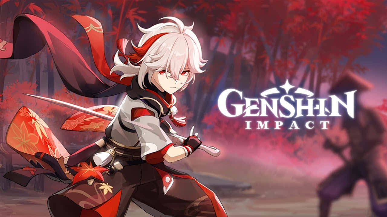Персонаж Кадзуха з Genshin Impact Шпалери