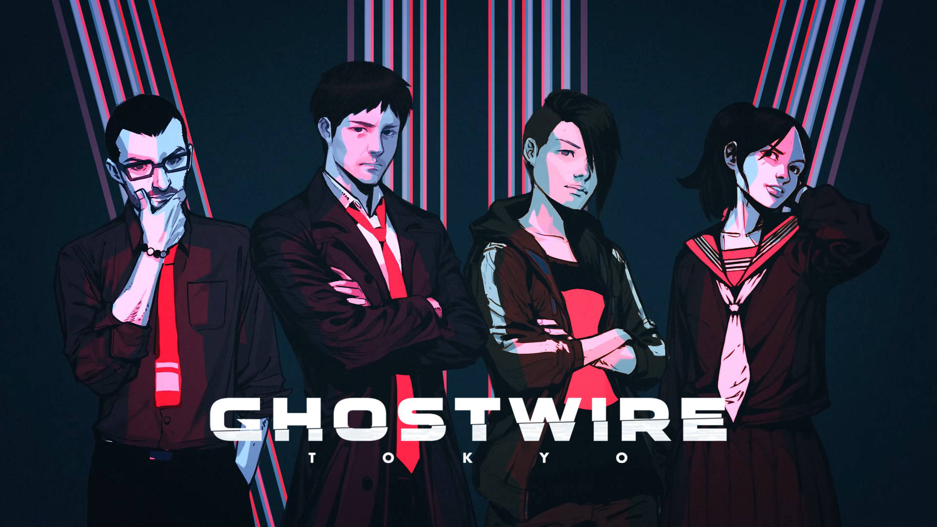 Загадочные человеческие враги в игре Ghostwire Tokyo Шпалери