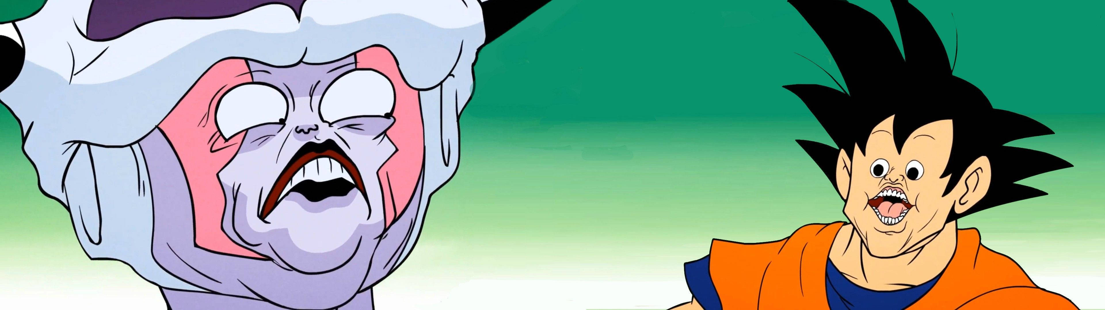 Аниме мем Goku Frieza Derp Шпалери