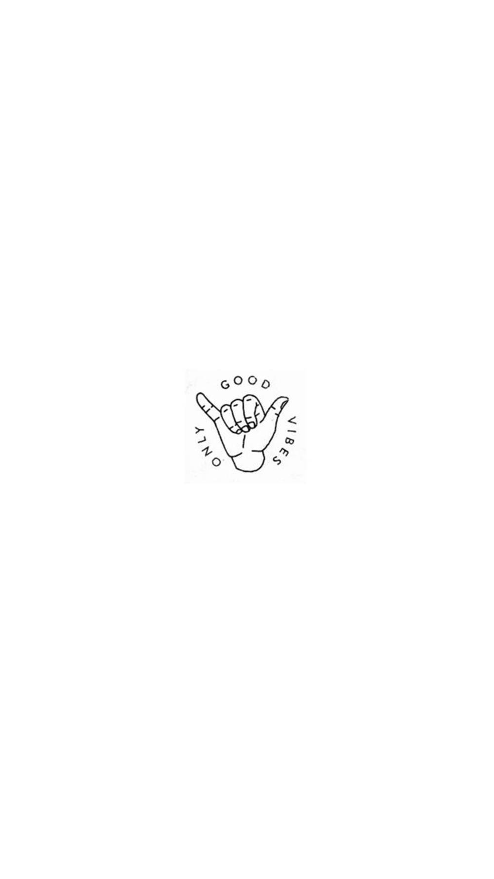 Good Vibes Біла естетика iPhone Шпалери