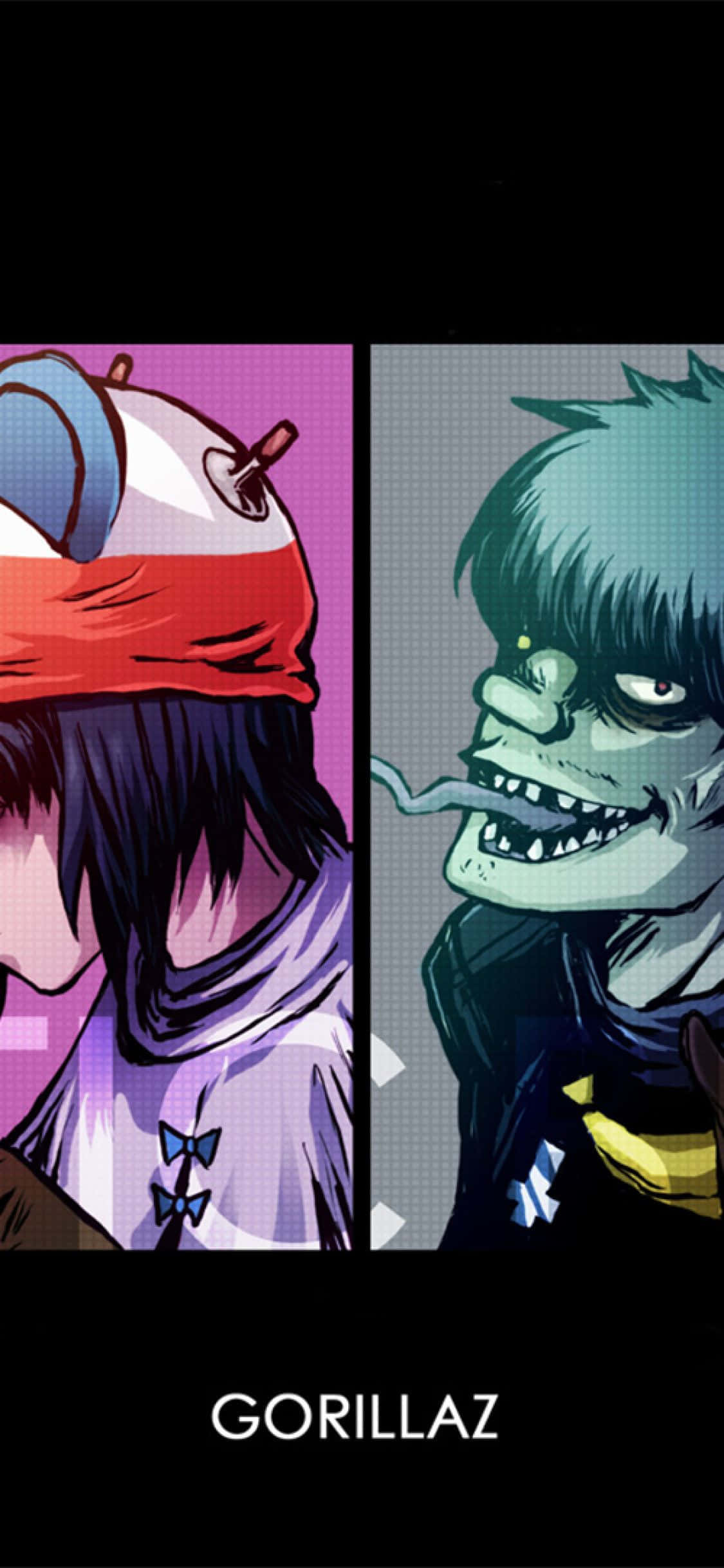 Gorillaz iPhone: обрезанные Мердок и Нудл Шпалери