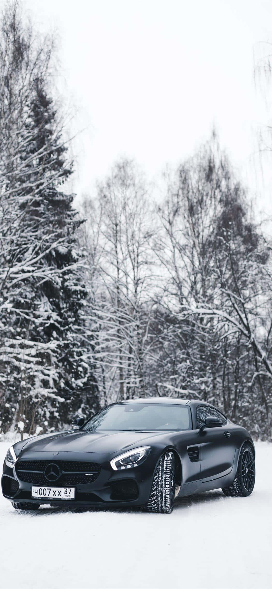 Сніжно-чёрный GT iPhone Xs Mercedes Amg фон Шпалери