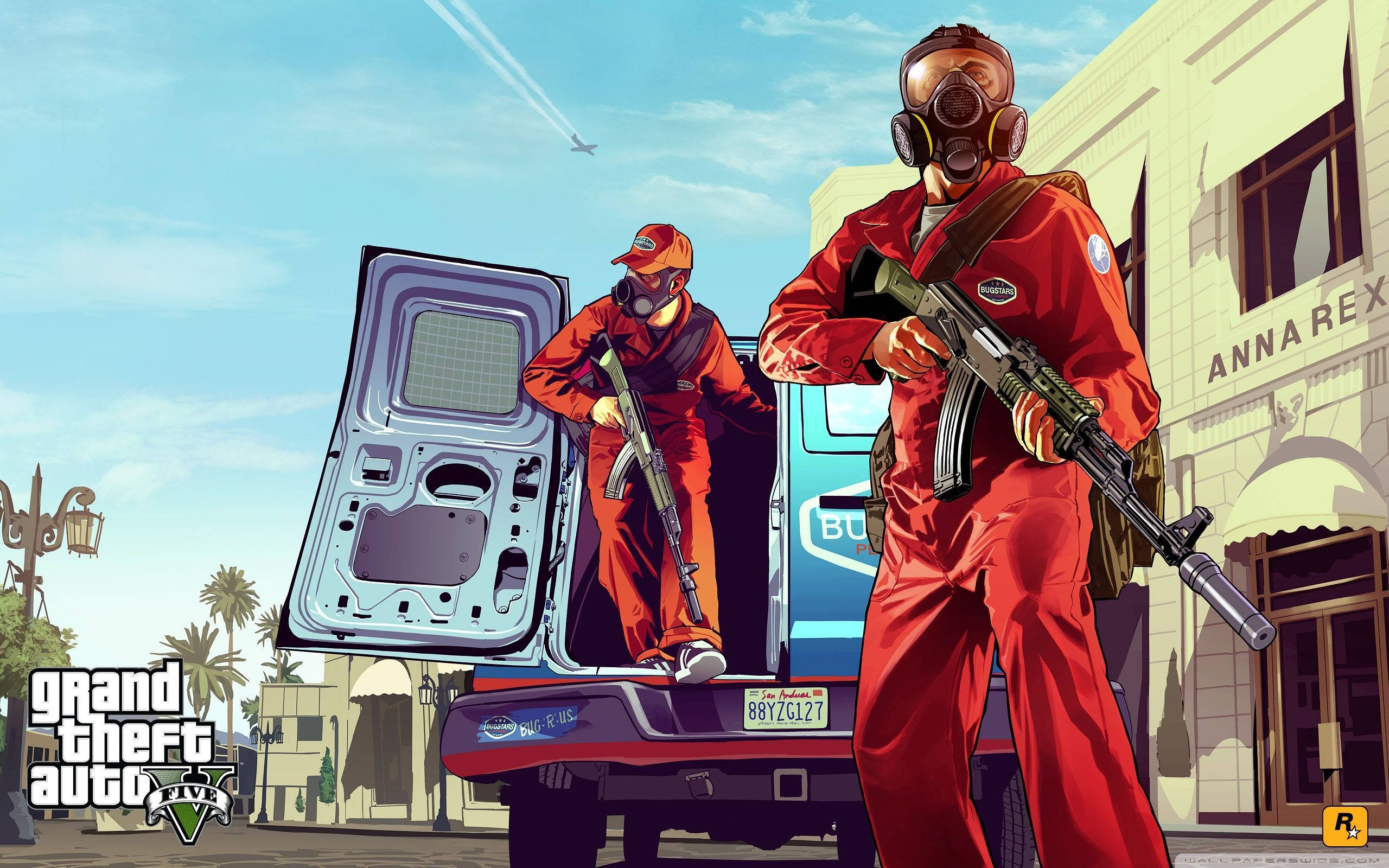 Пограбування банку в GTA 5 1080p Шпалери