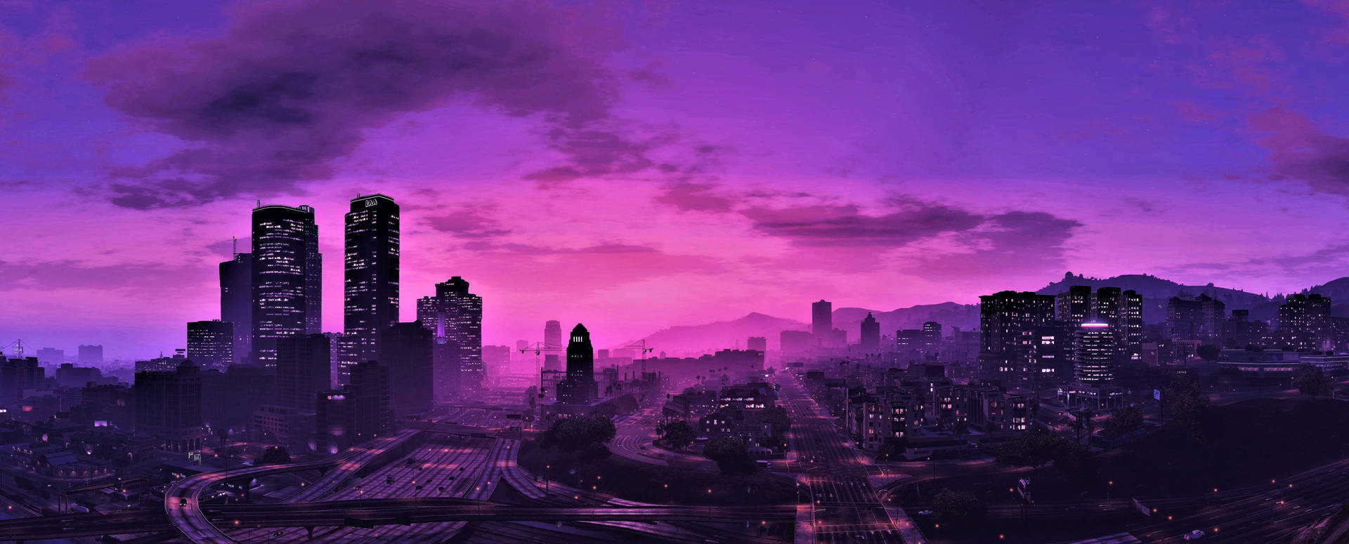 GTA 5 Фіолетовий горизонт 1080p Ігровий