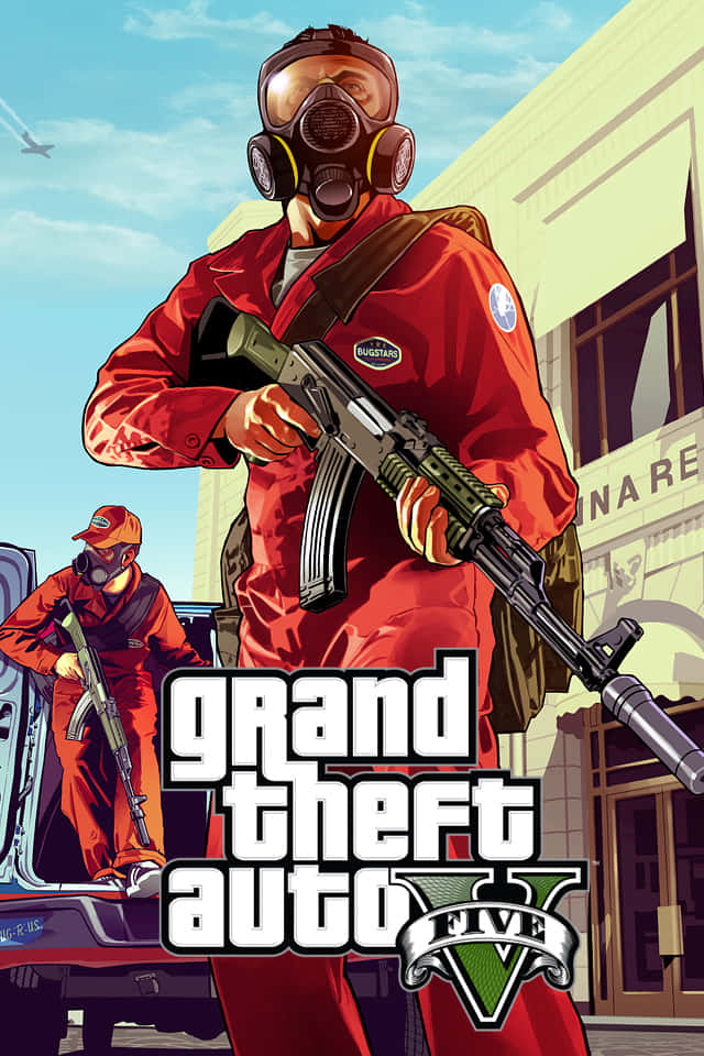Фон GTA Grand Theft Auto Five Озброеное ограбление Шпалери