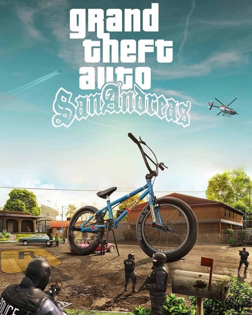 Фон GTA Grand Theft Auto San Andreas Великий BMX велосипед Шпалери