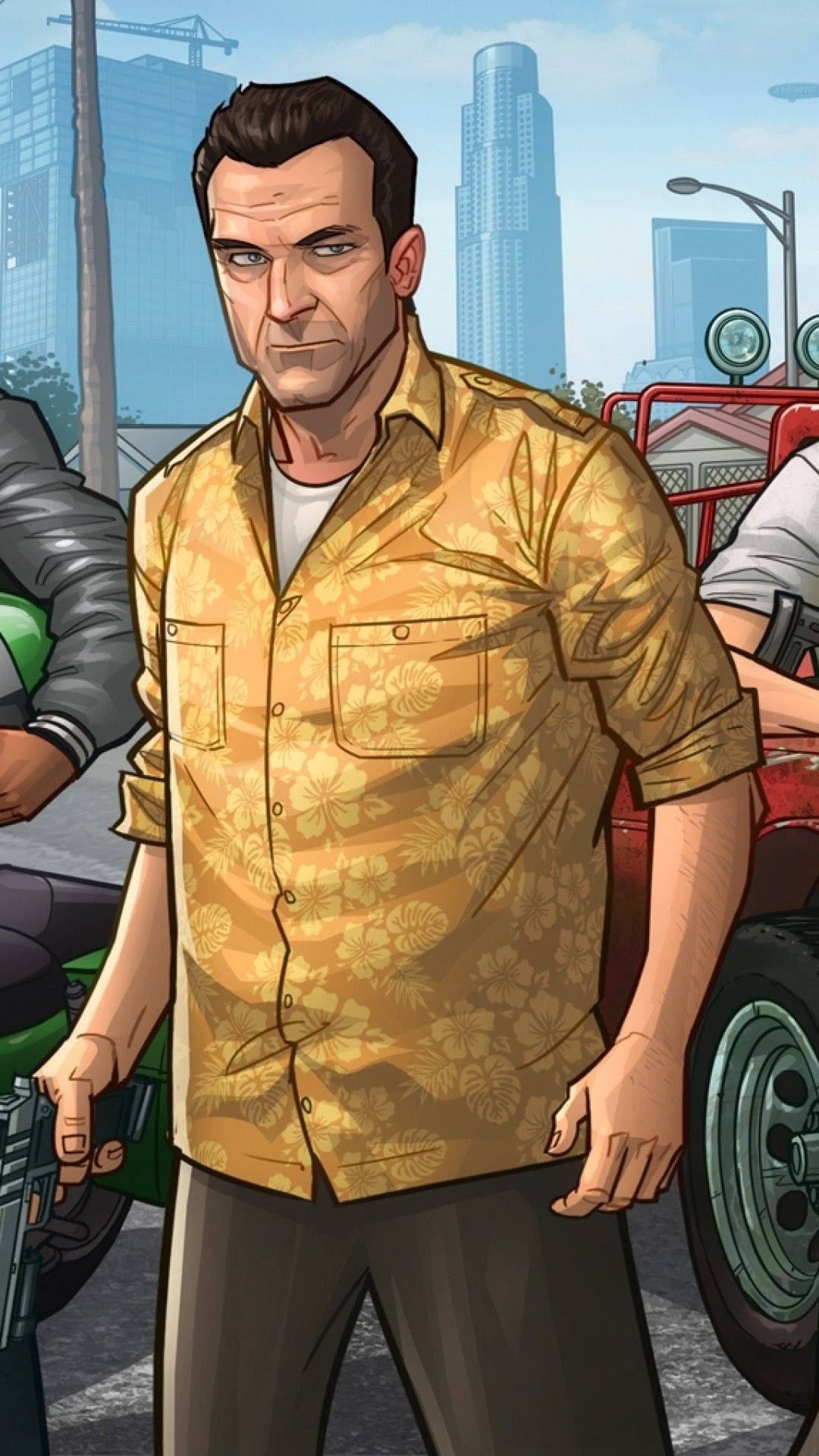 GTA iPhone мультяшный Майк Шпалери
