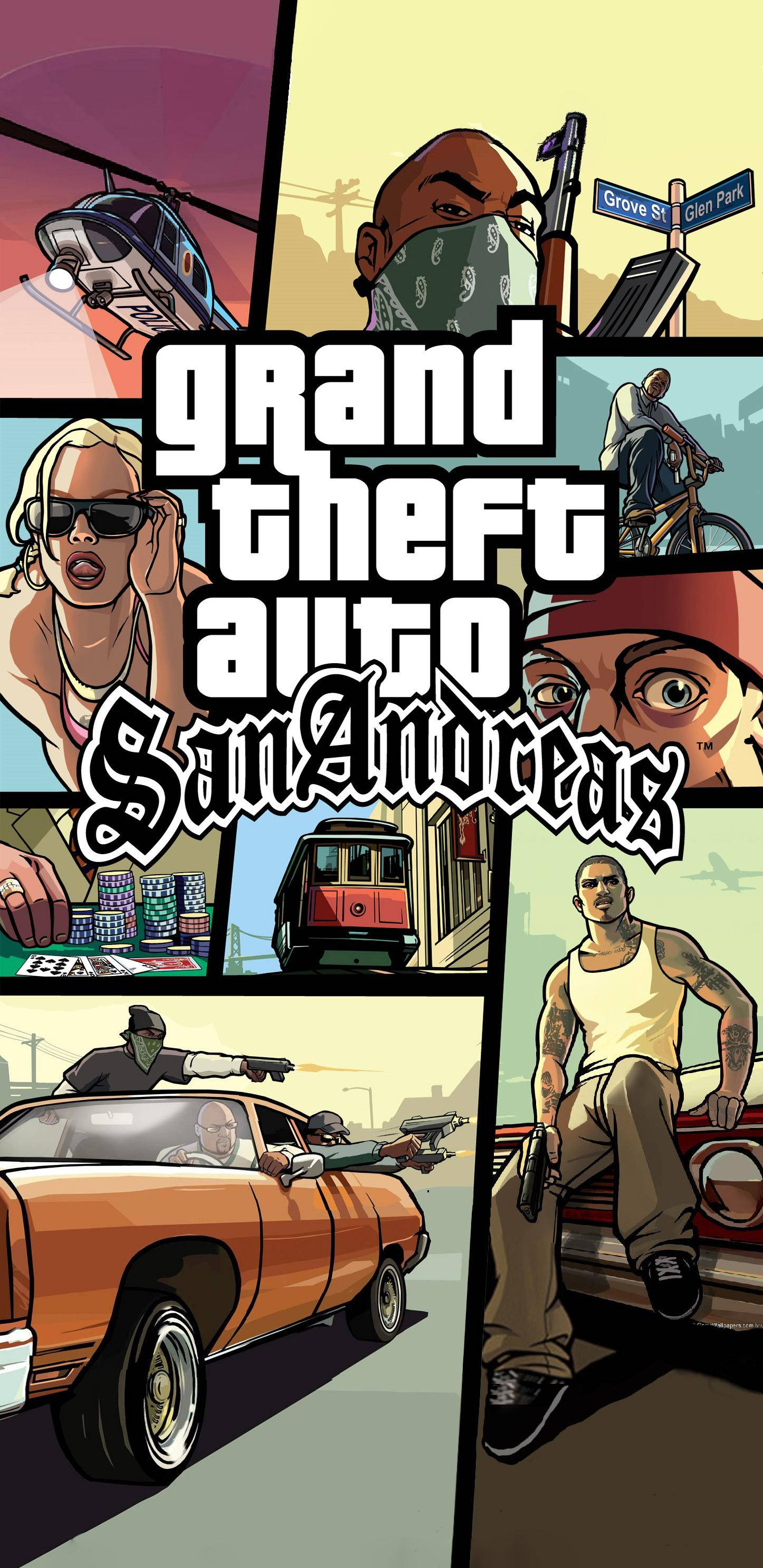 GTA SA 4K Екшн-гра Шпалери
