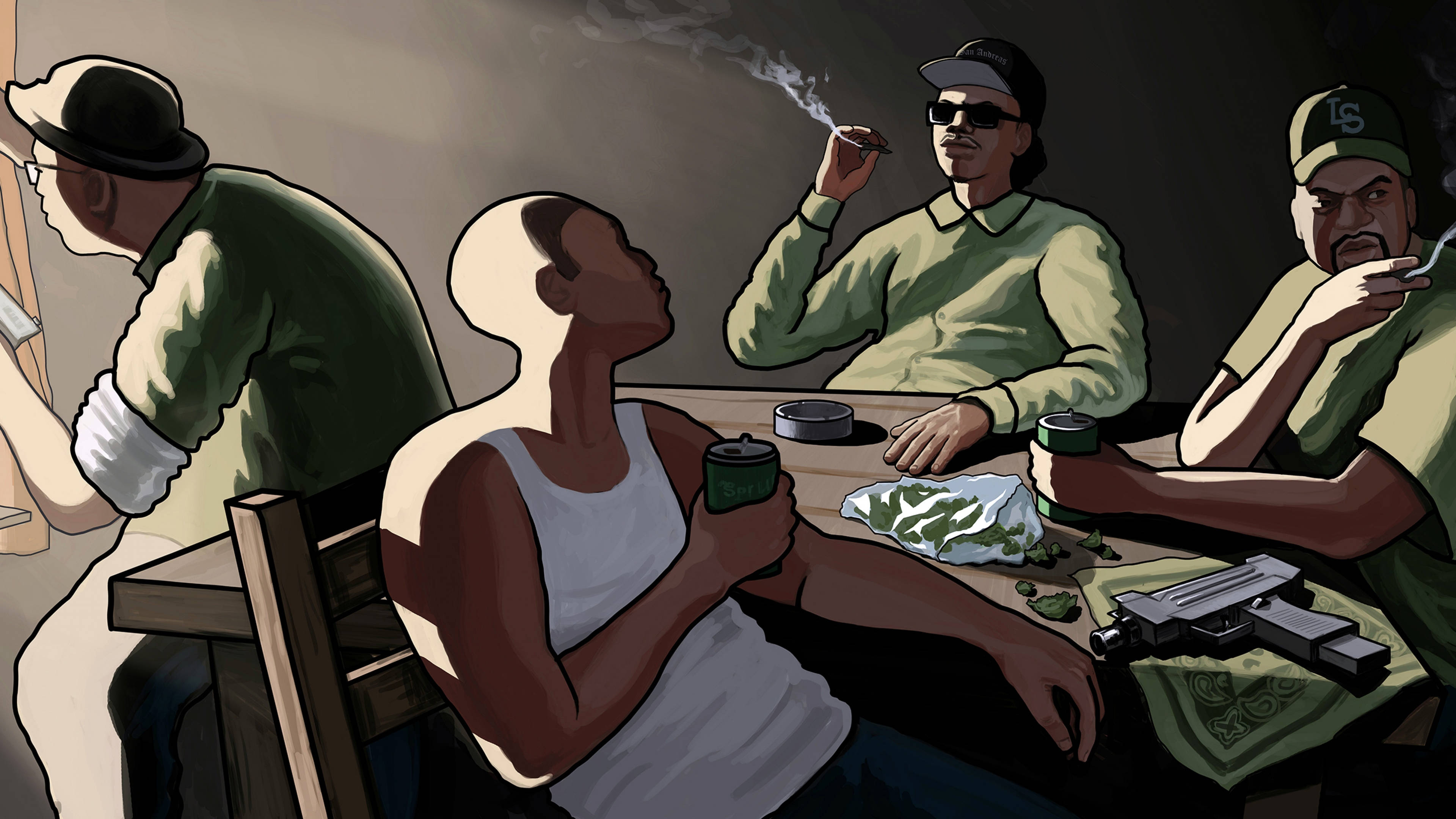 GTA SA 4K Зустріч банди Шпалери
