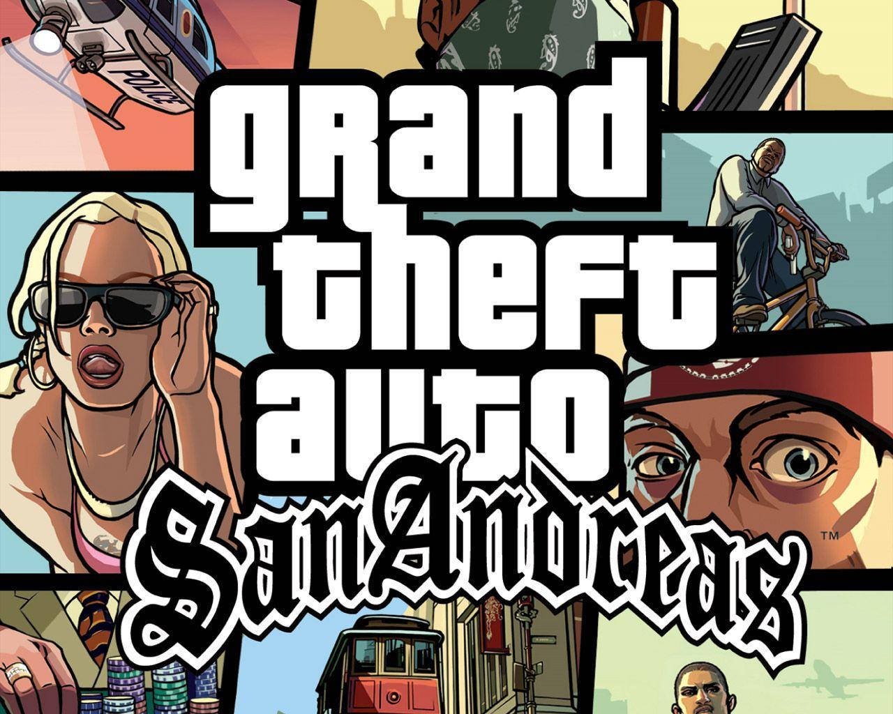 Класичний титульний екран GTA San Andreas Шпалери
