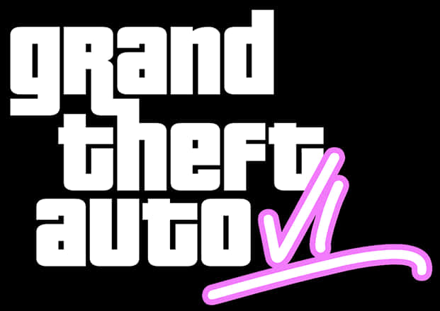Логотип GTA VI на чорному фоні Шпалери