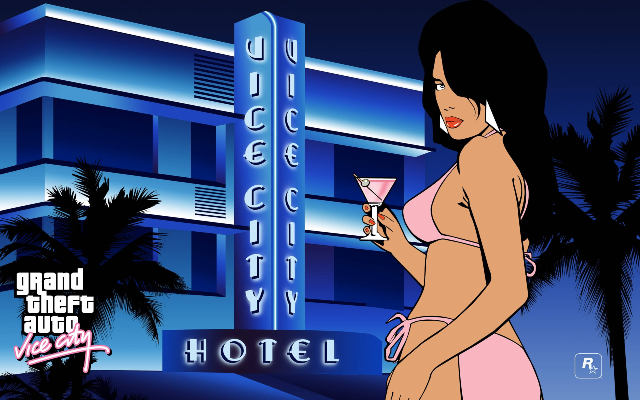 GTA Vice City — дівчина з обкладинки Місті Шпалери
