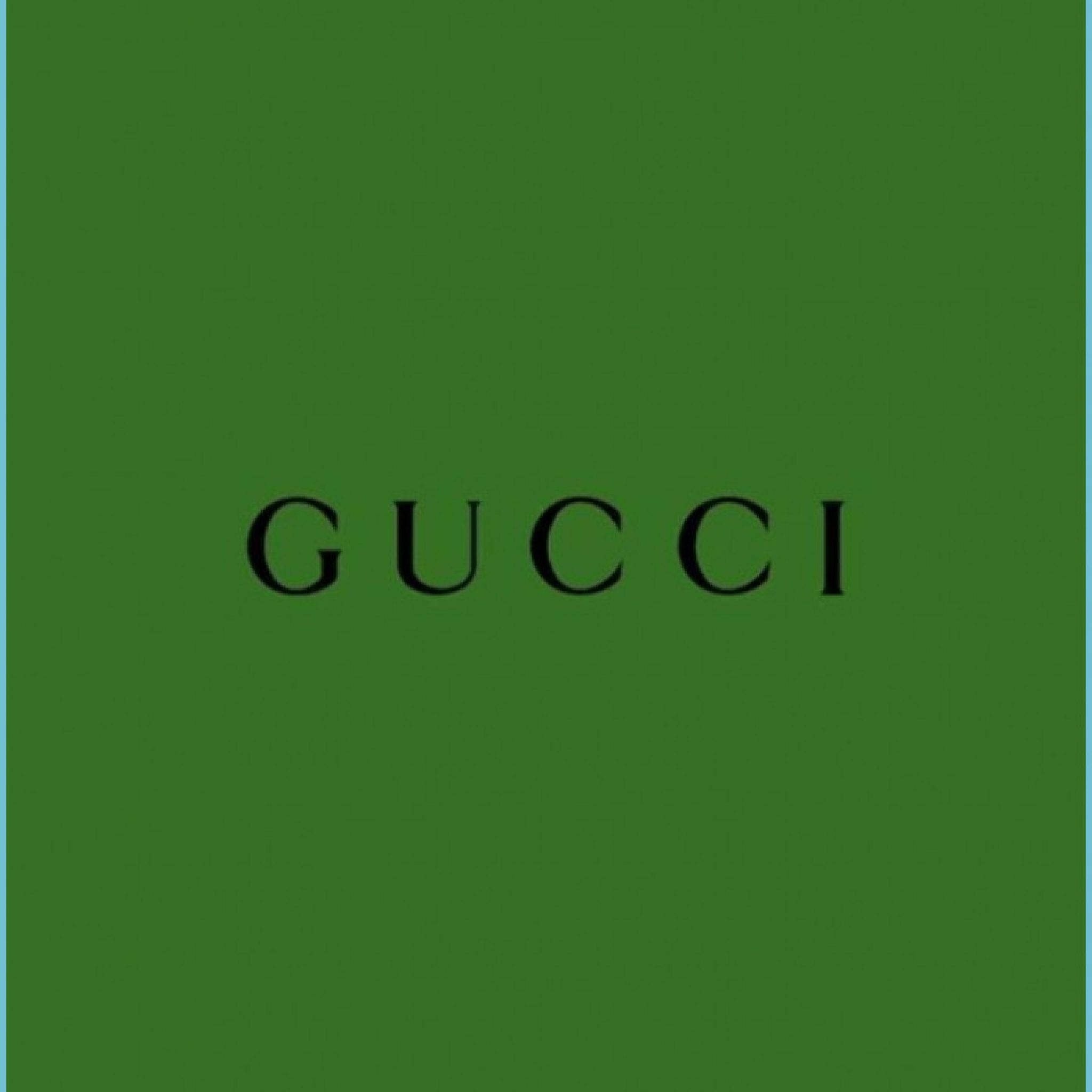 Gucci Однотонний Зелений Шпалери