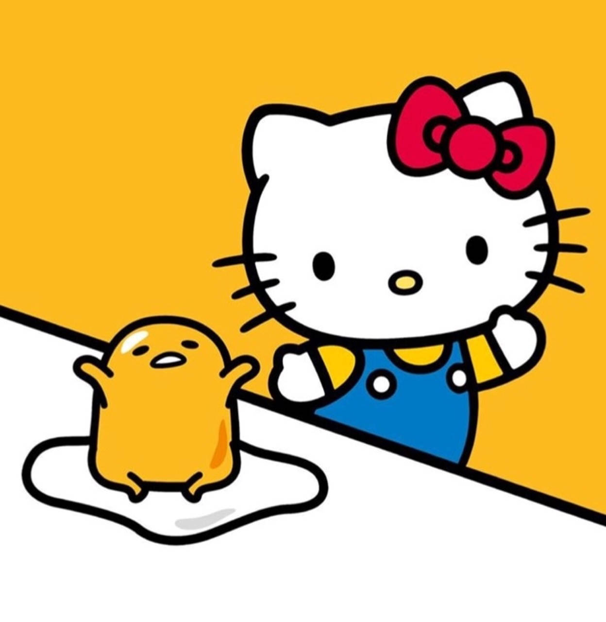 Gudetama та Hello Kitty PFP Шпалери