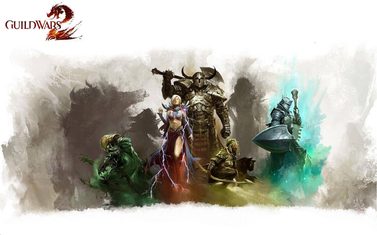Guild Wars 2 Сіра абстракція Шпалери
