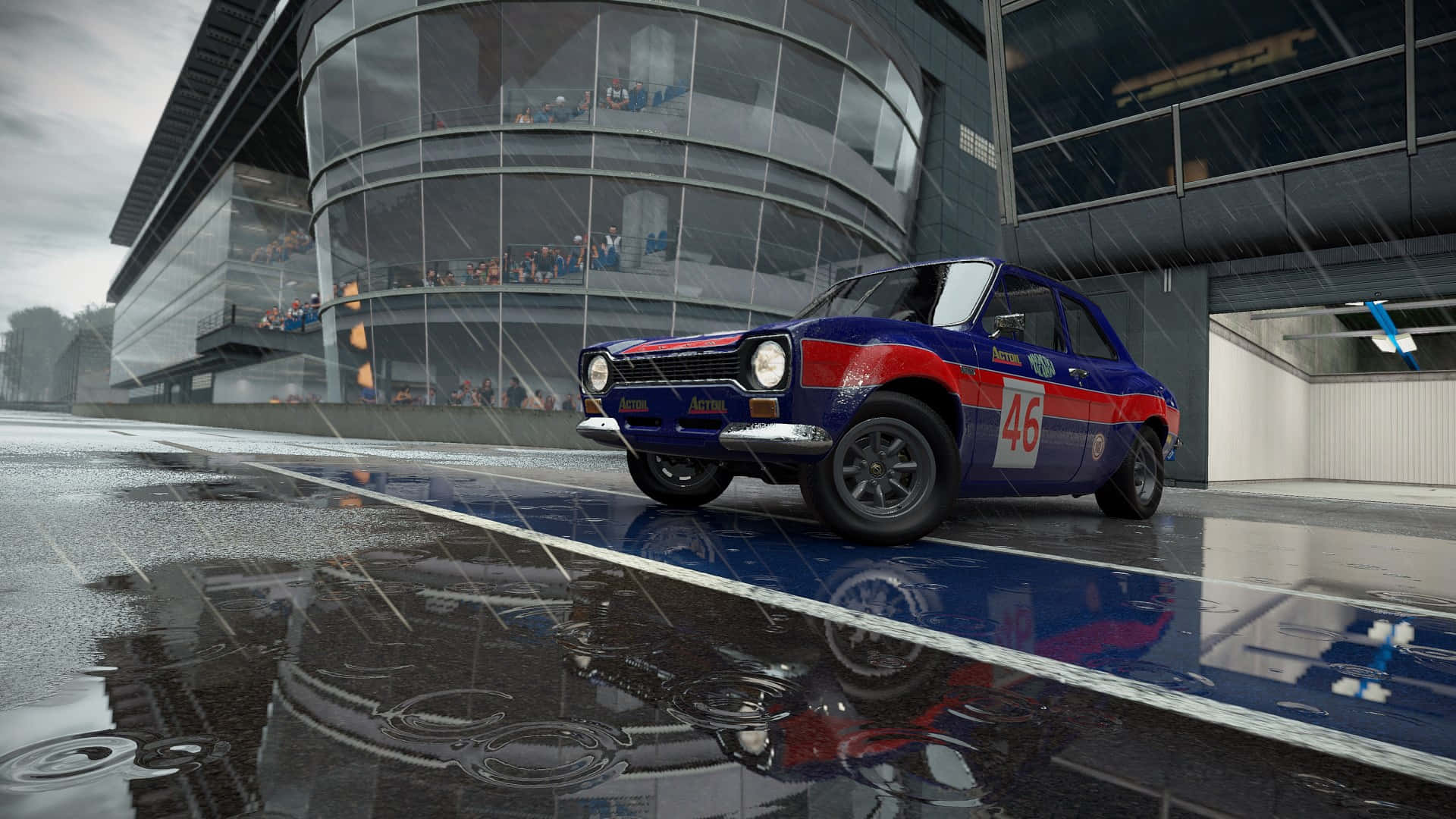 HD Project Cars синий с красной машиной фон Шпалери