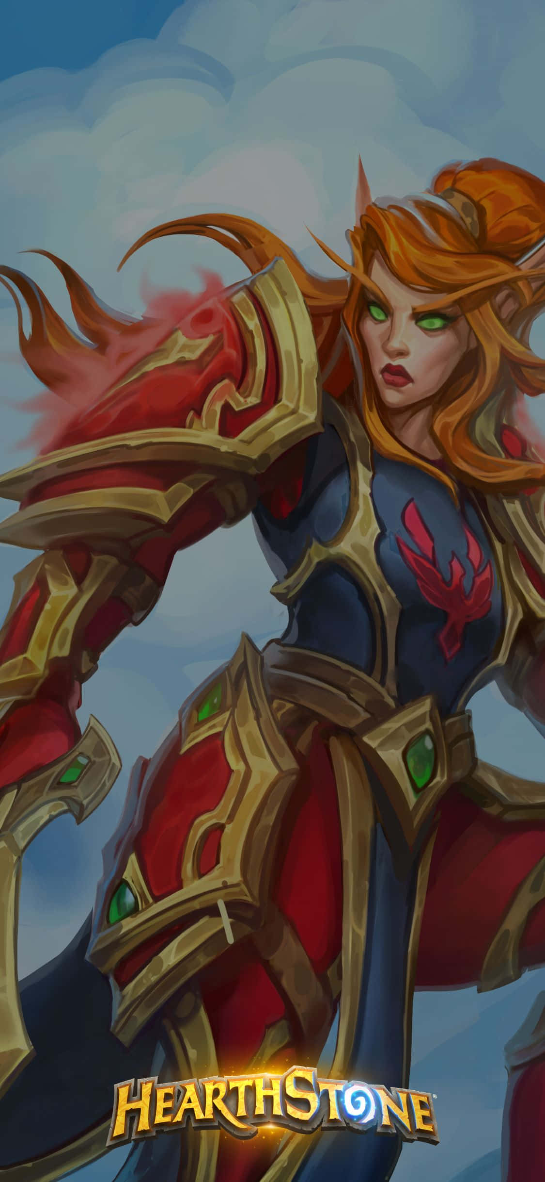 Захватывающее произведение Hearthstone на экране iPhone XS Шпалери