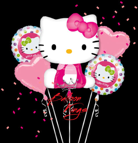Hello Kitty День народження Кульки Шпалери