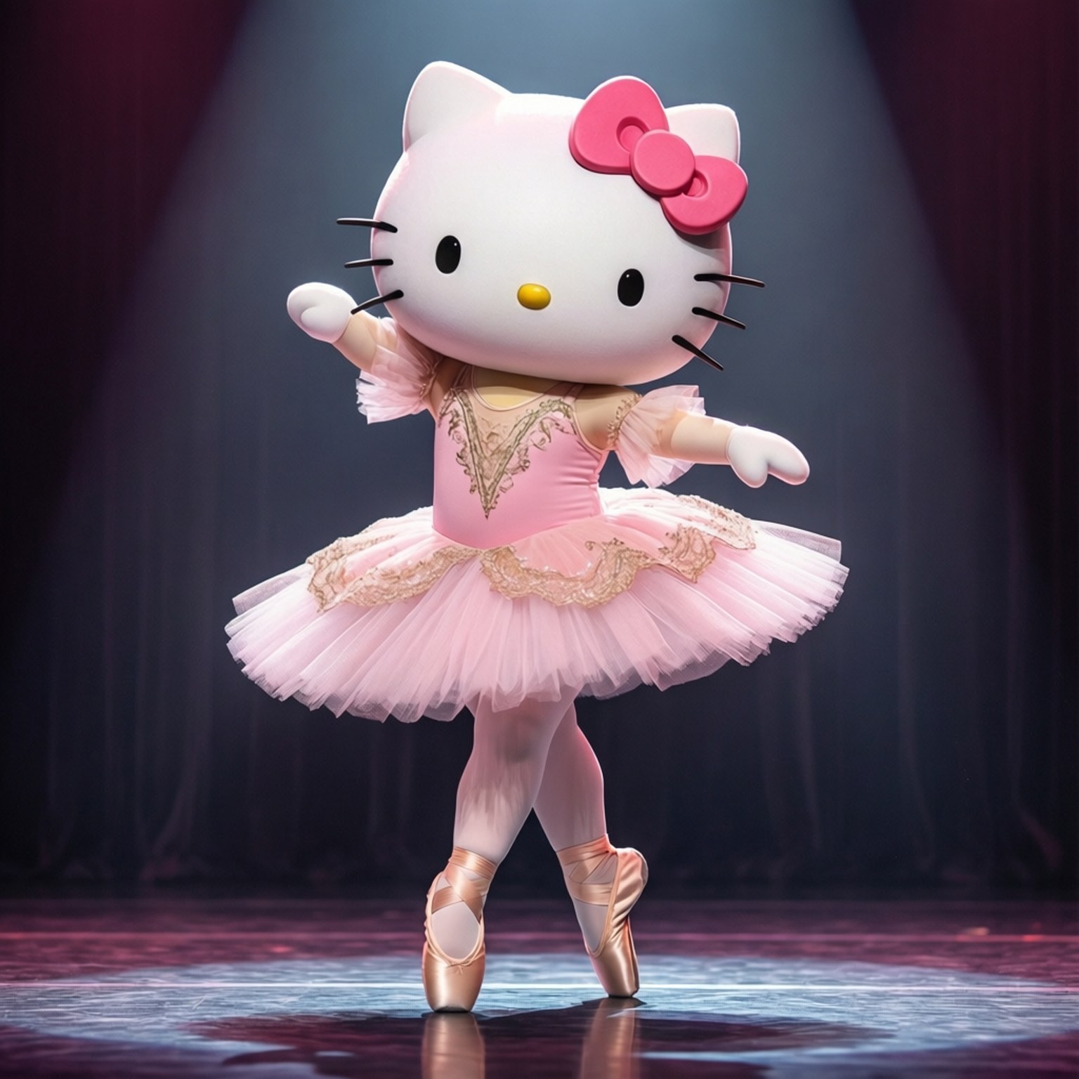 Балеріна Hello Kitty Шпалери