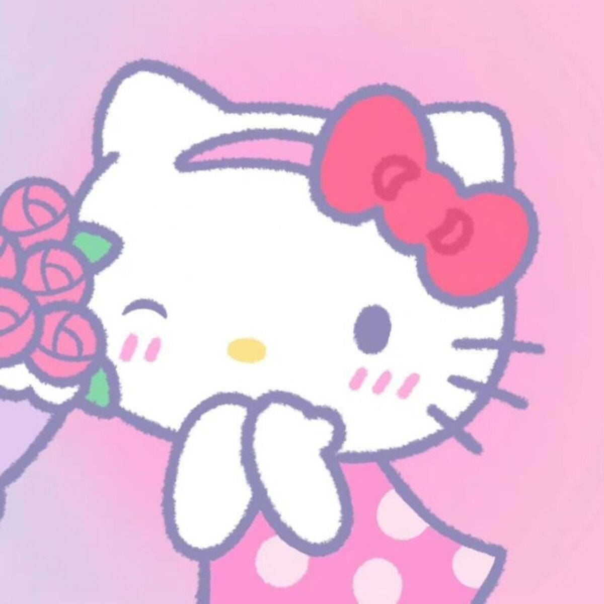 Ніжна рожева Hello Kitty аватарка Шпалери