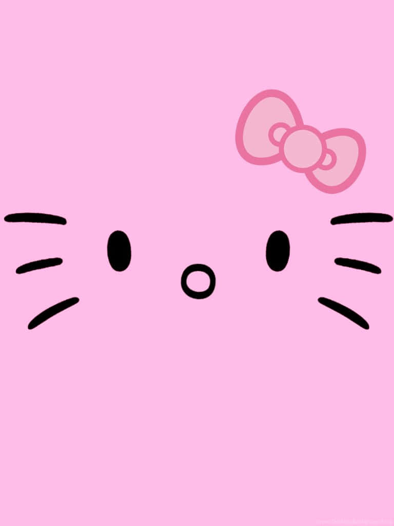 Милий рожевий малюнок Hello Kitty Шпалери