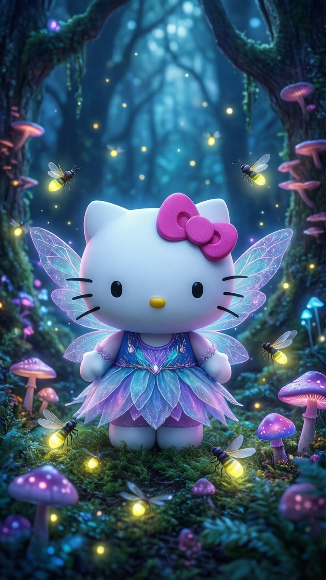 Чарівний ліс Hello Kitty Шпалери