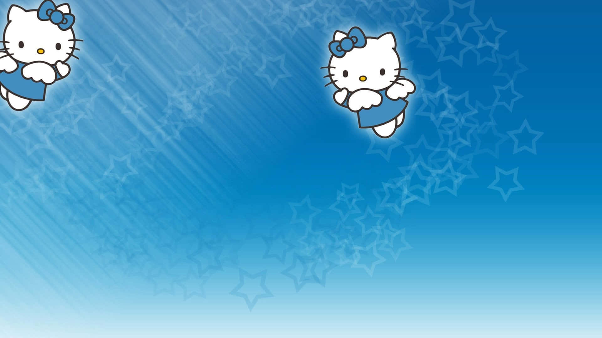 Летящий ангел Hello Kitty фон Шпалери