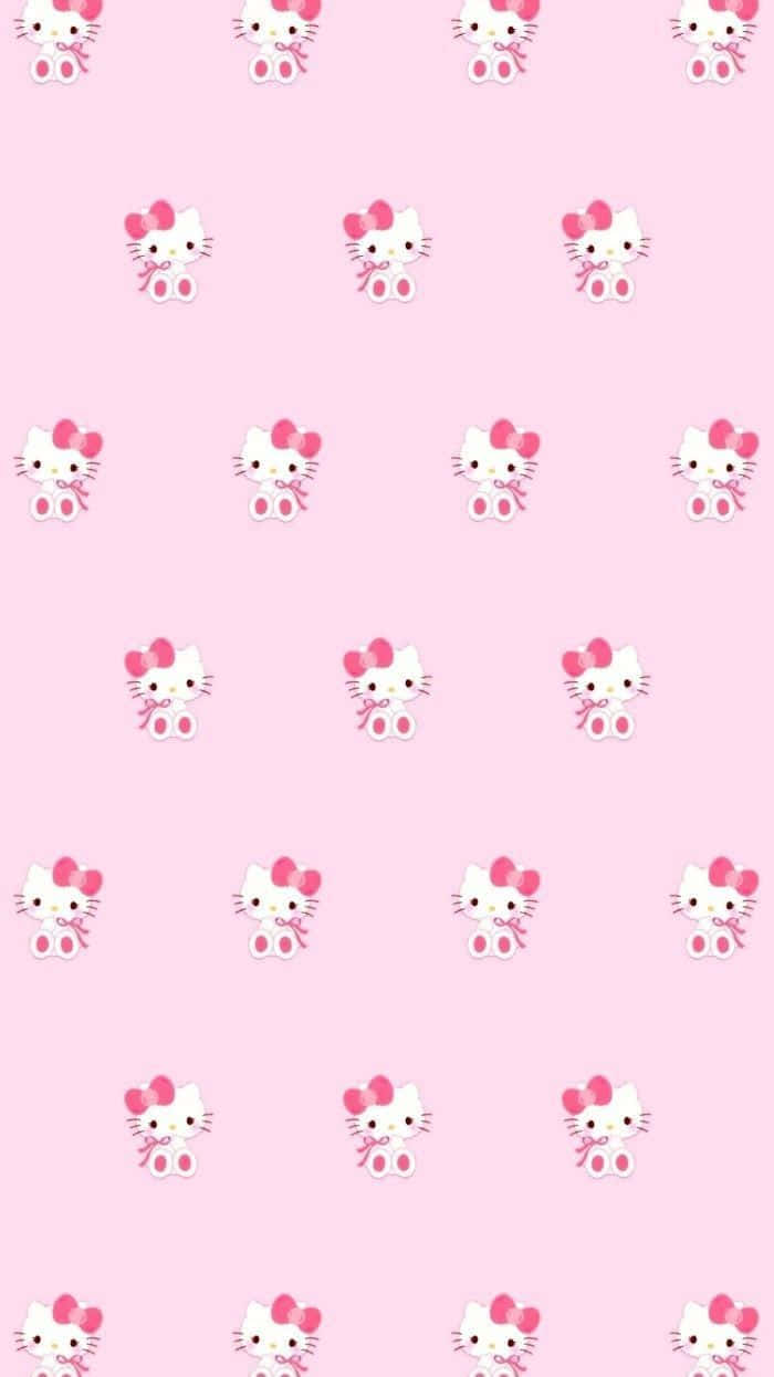 Багато милих рожевих Hello Kitty Шпалери