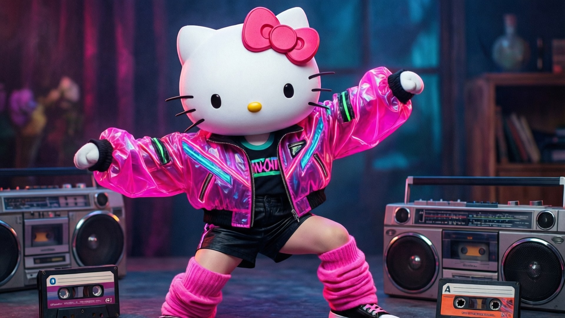 Ретро Hello Kitty Шпалери