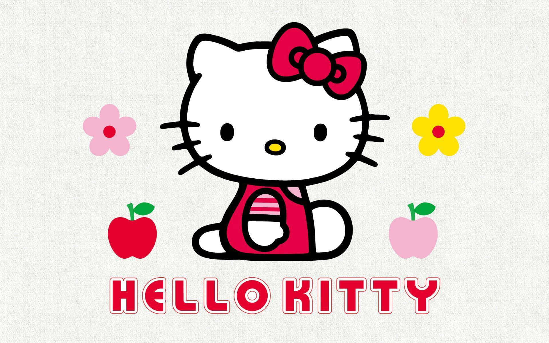 Мінімалістичний фон Hello Kitty Шпалери