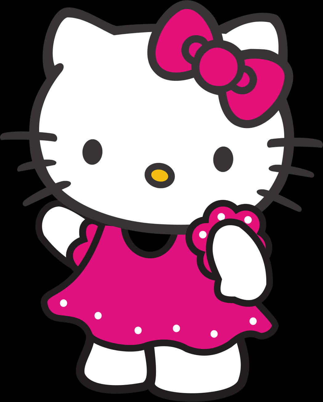 Hello Kitty у рожевій сукні Шпалери
