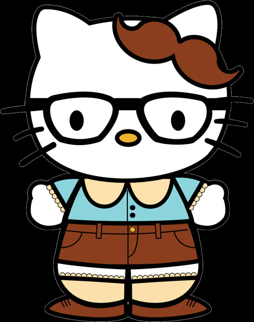 Hello Kitty у Ледерхозен мультяшний Шпалери