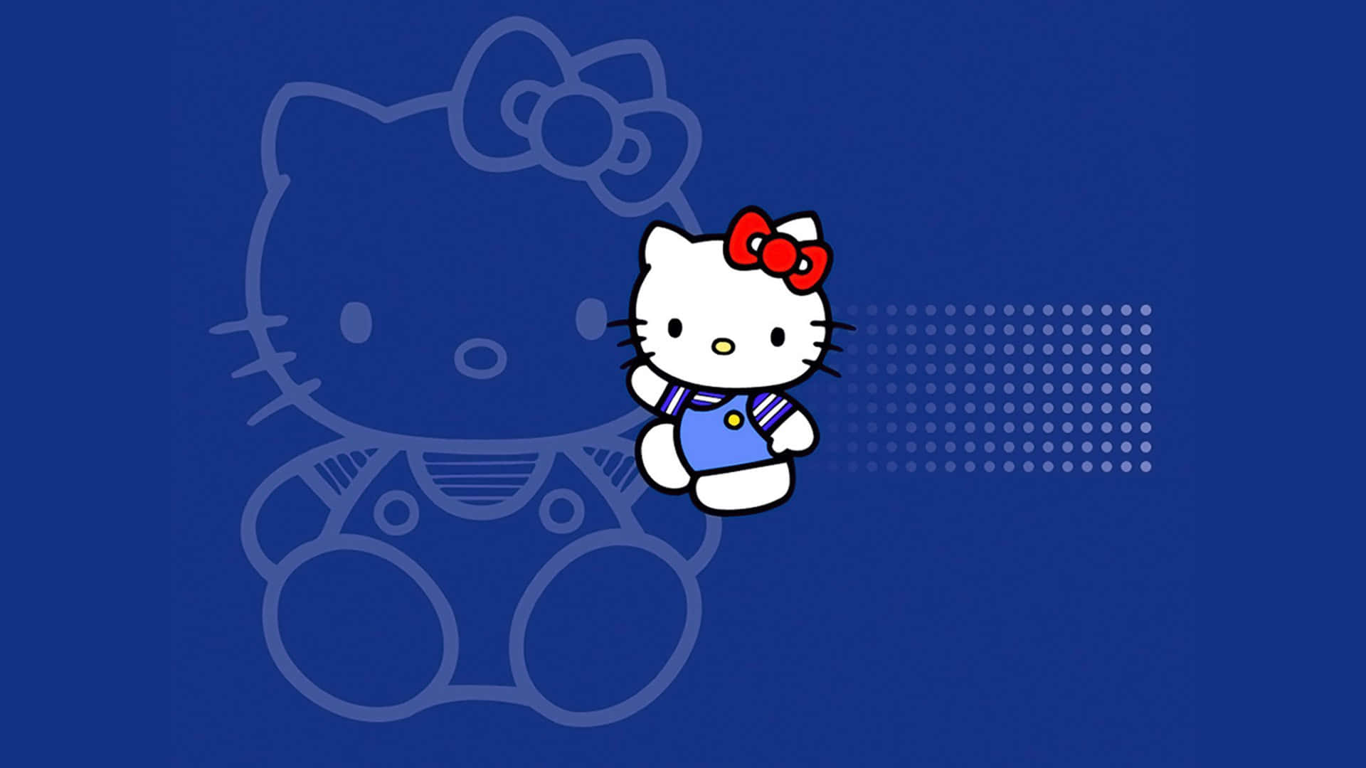 Темно-синий фон Hello Kitty Шпалери