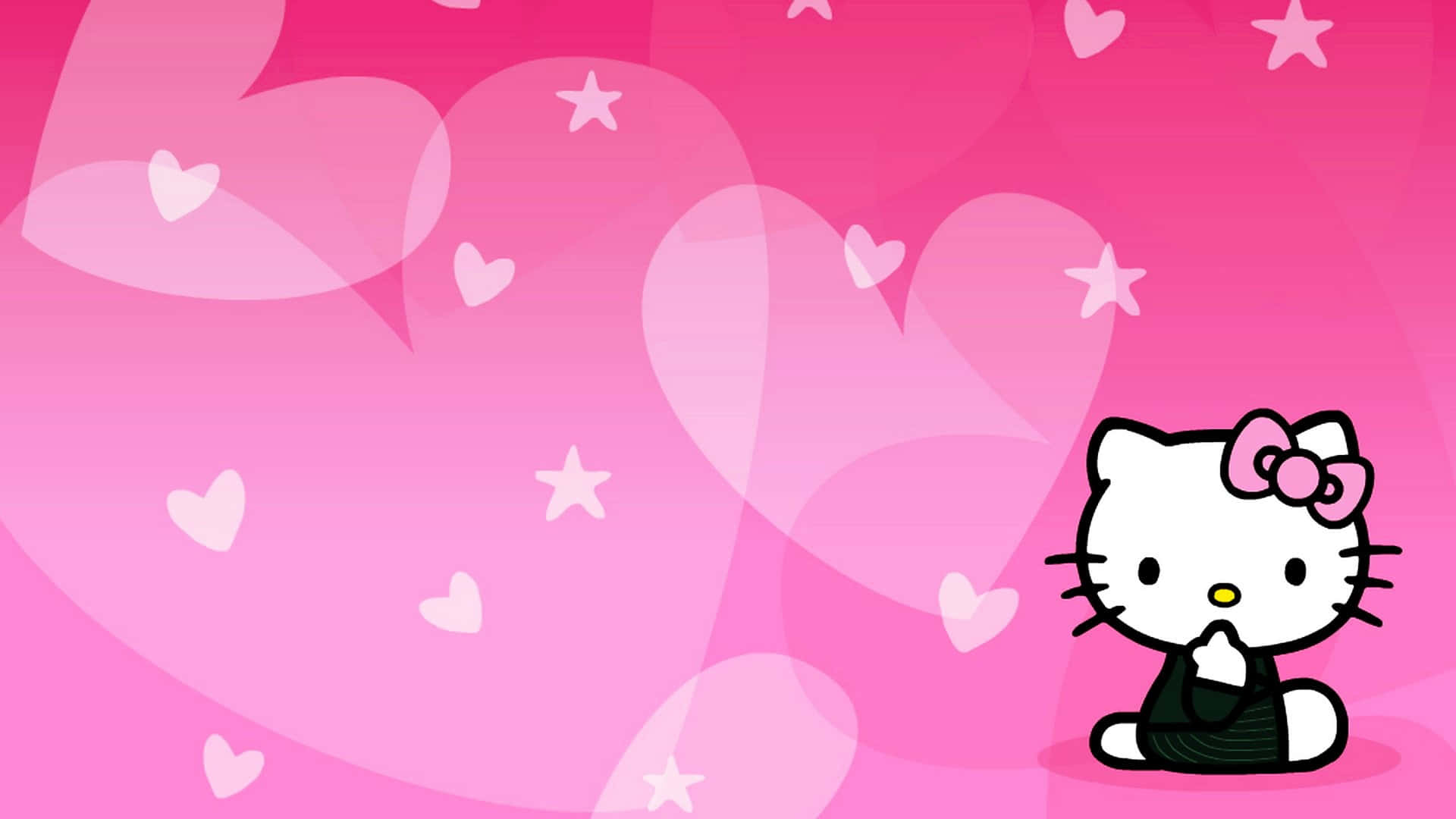 Hello Kitty з прозорими накладками фігур на фоні Шпалери