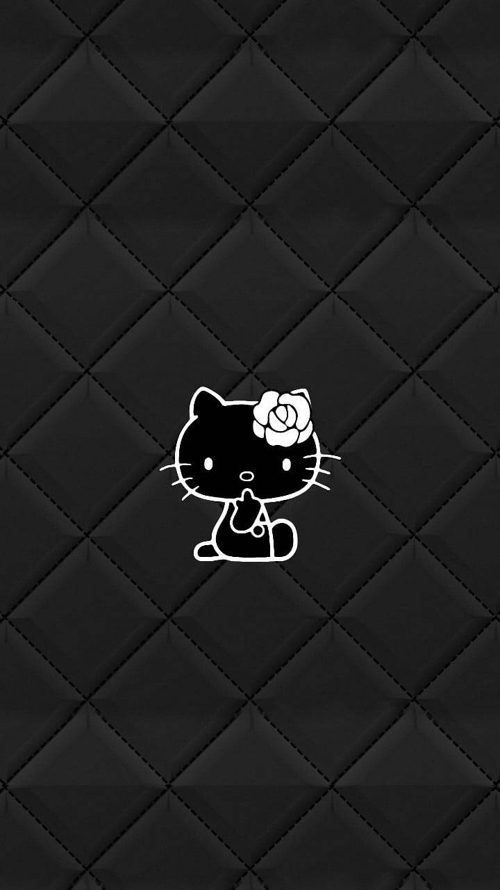 Елегантна чорна Hello Kitty Шпалери