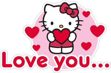 Hello Kitty Люблю Тебе Графіка Шпалери