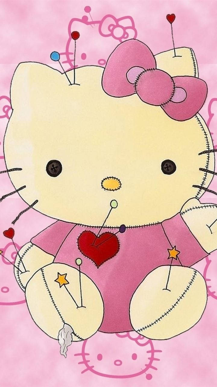 Милий дівчачий значок Hello Kitty Шпалери