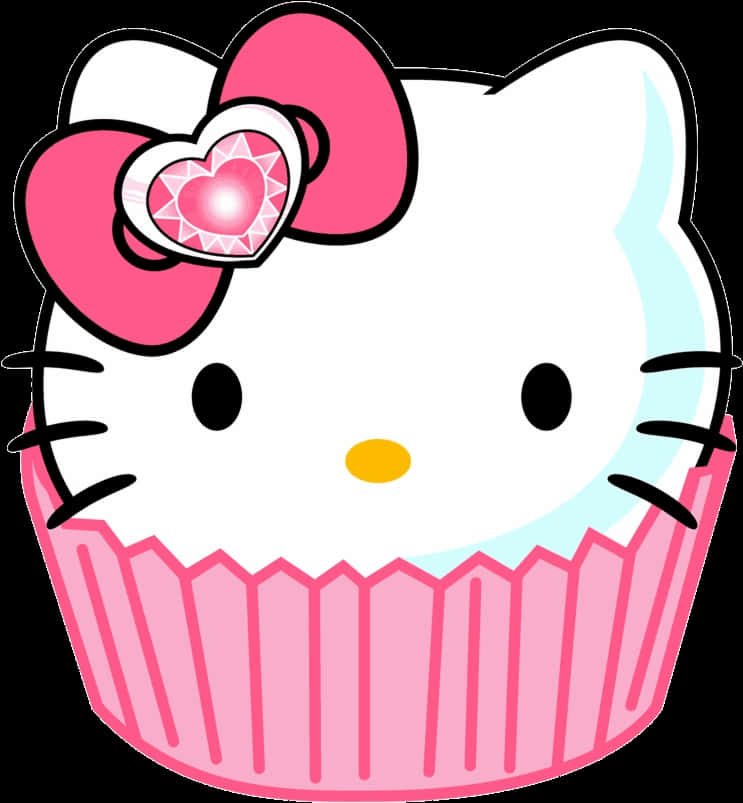 Графіка Hello Kitty з кексом Шпалери