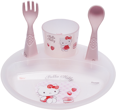 Hello Kitty Дитячий набір посуду Шпалери