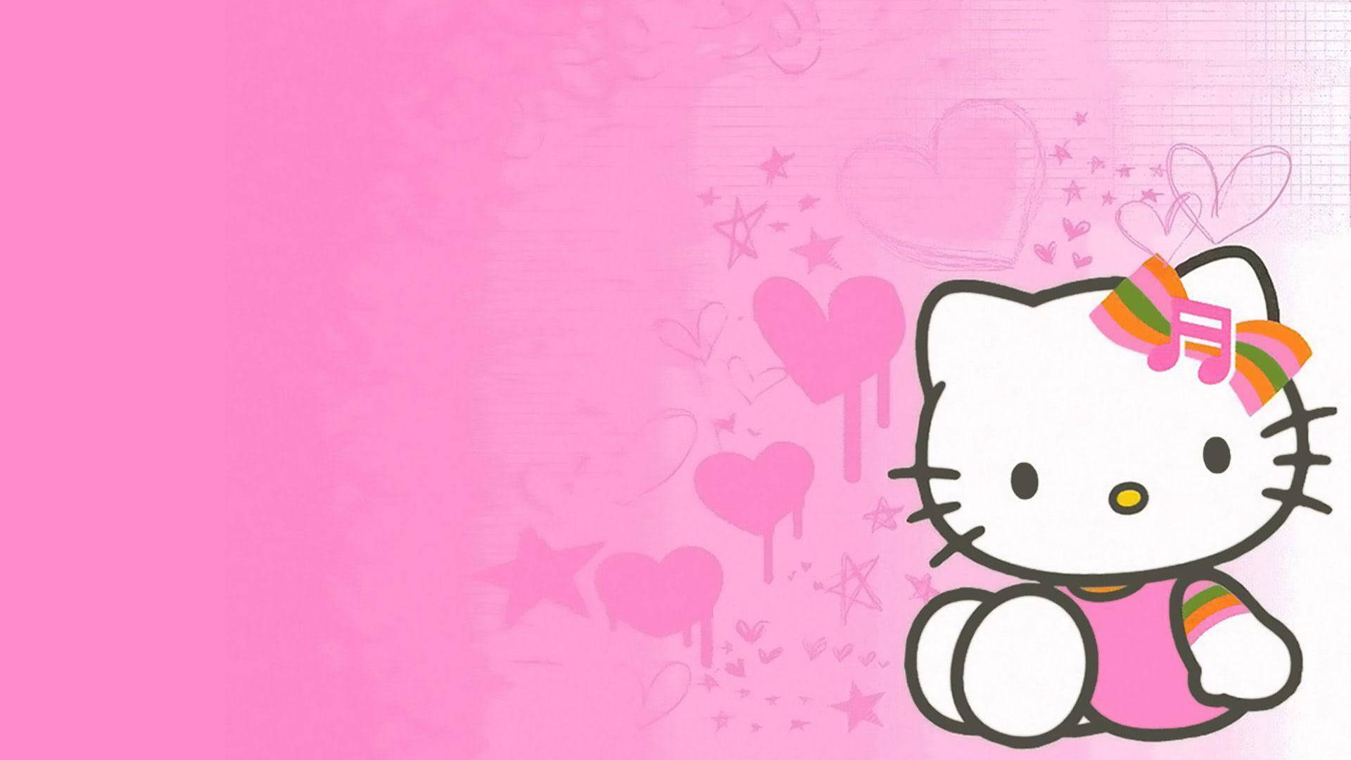 Яскраво-рожевий шпалери Hello Kitty Шпалери