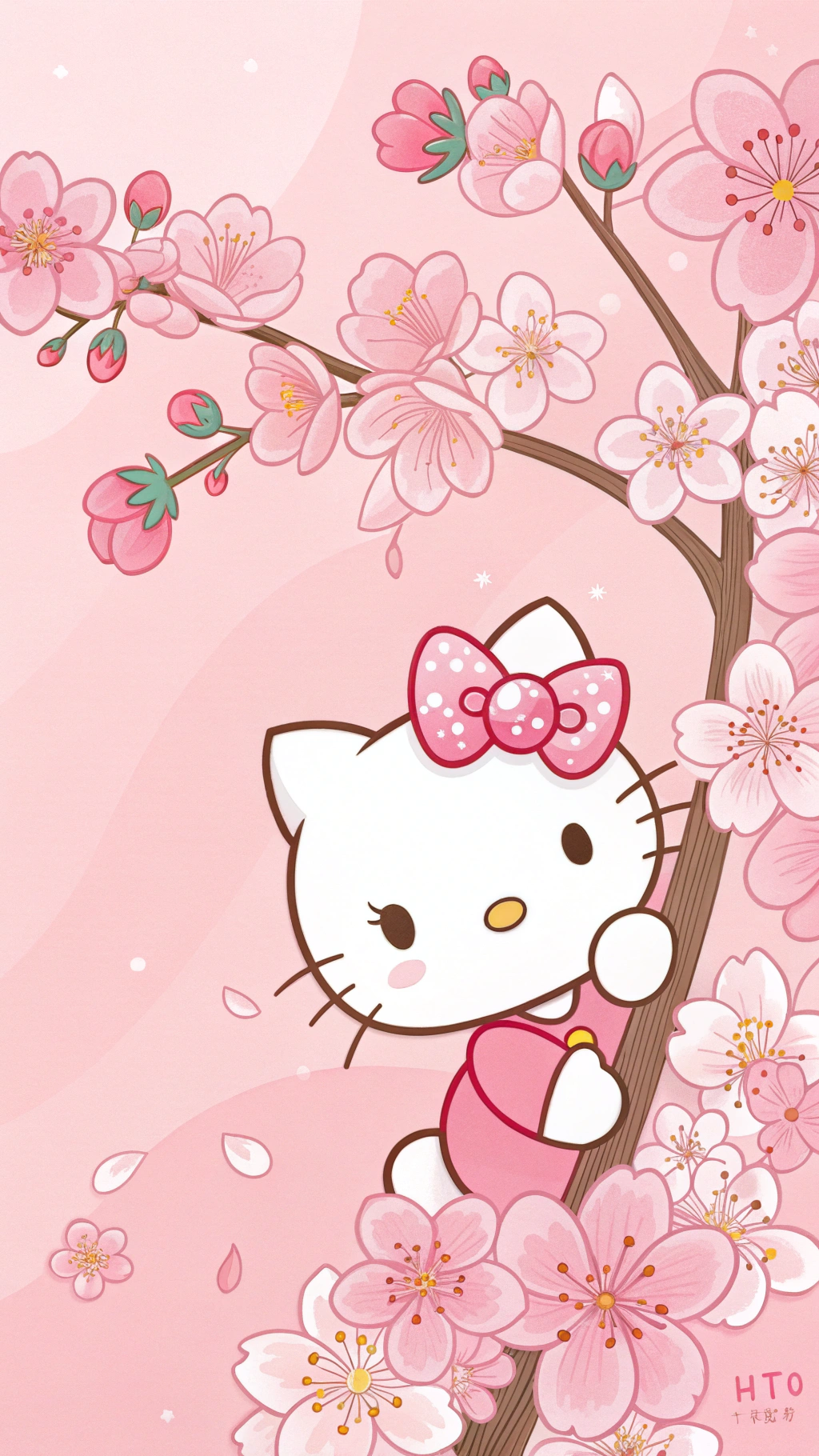 Мила таємна квітка Hello Kitty Шпалери