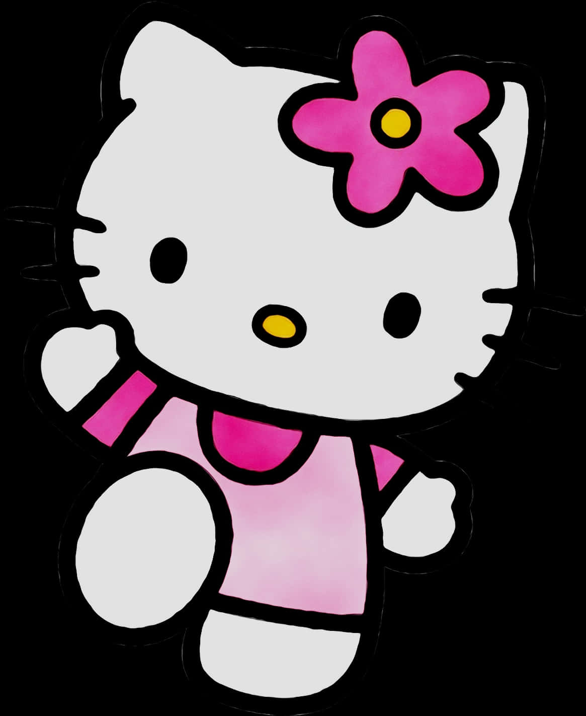 Hello Kitty Рожева Квітка Шпалери