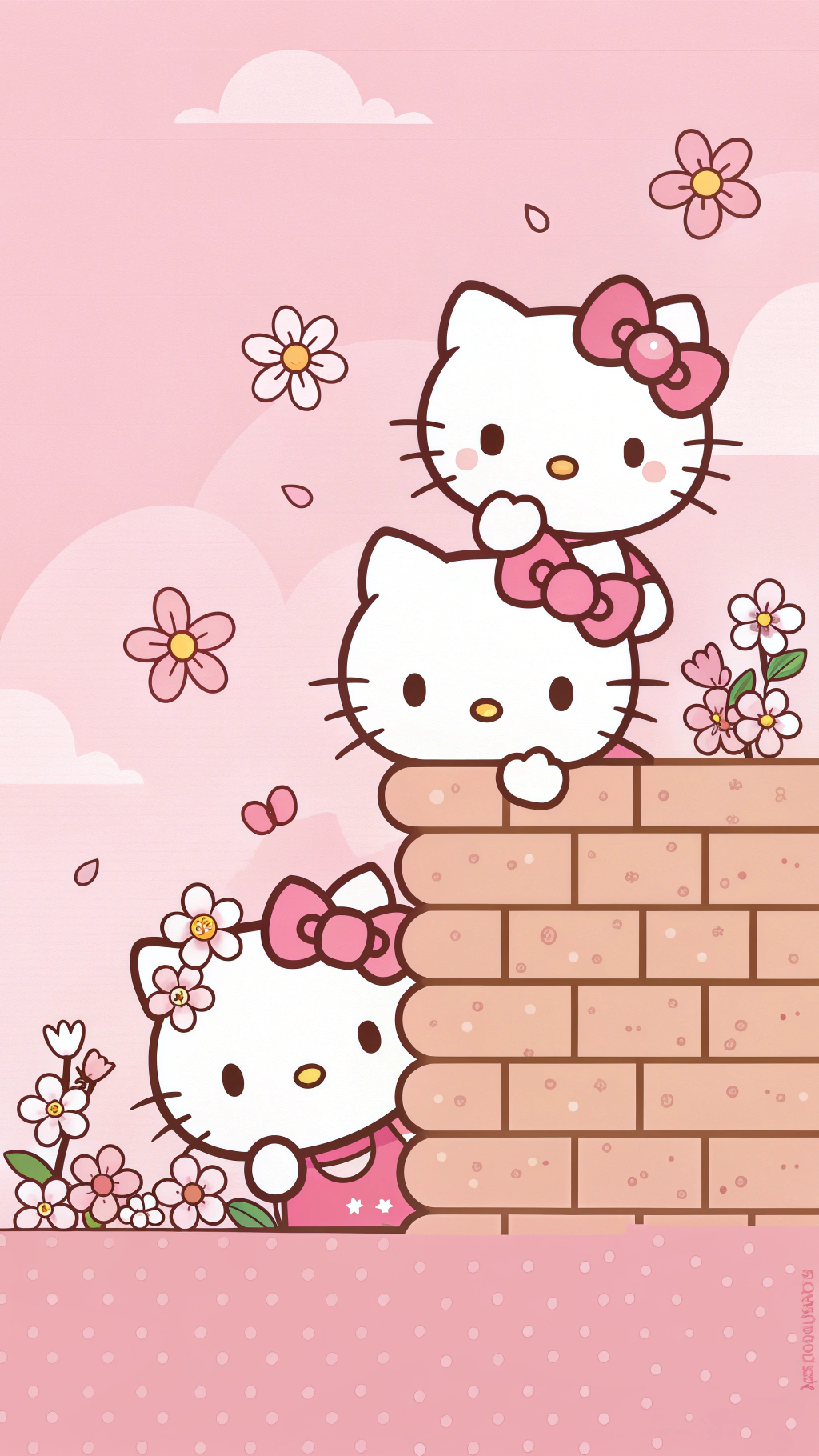 Схованка Hello Kitty на стіні РОЗКРИТО Шпалери